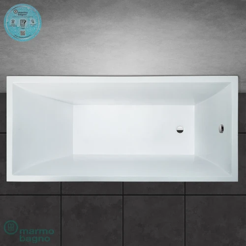Ванна из литьевого мрамора Marmo Bagno Милано 170x75 MB-M170-75 без гидромассажа