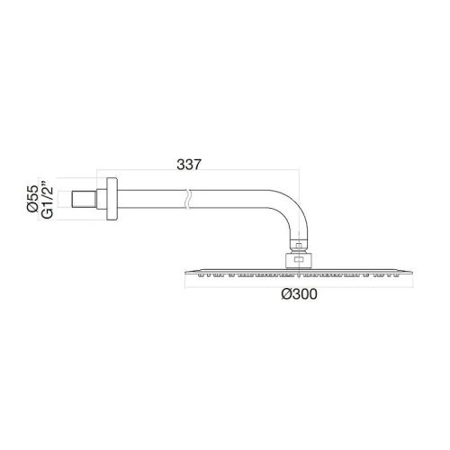 Верхний душ Fiore 30CR8631 цвет Хром