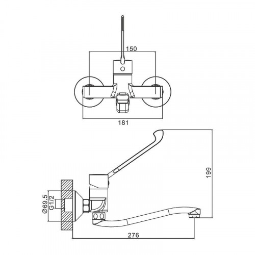 Смеситель для кухни Belz B79019 цвет Хром