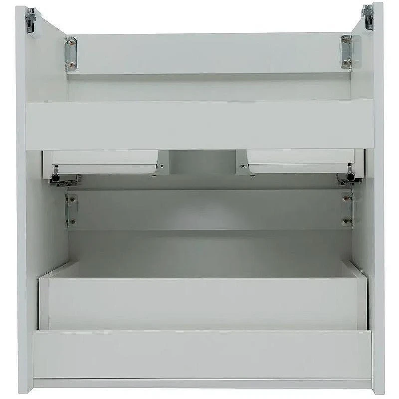 Тумба с раковиной Aquanet Джейн 60 335422+Flat 60 812-60 254363 подвесная Белая матовая