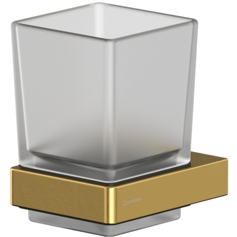 Стакан для зубных щеток Whitecross Cubo gold brushed CU2430GLB Брашированное золото