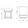 Стакан для зубных щеток Whitecross Cubo gold brushed CU2430GLB Брашированное золото