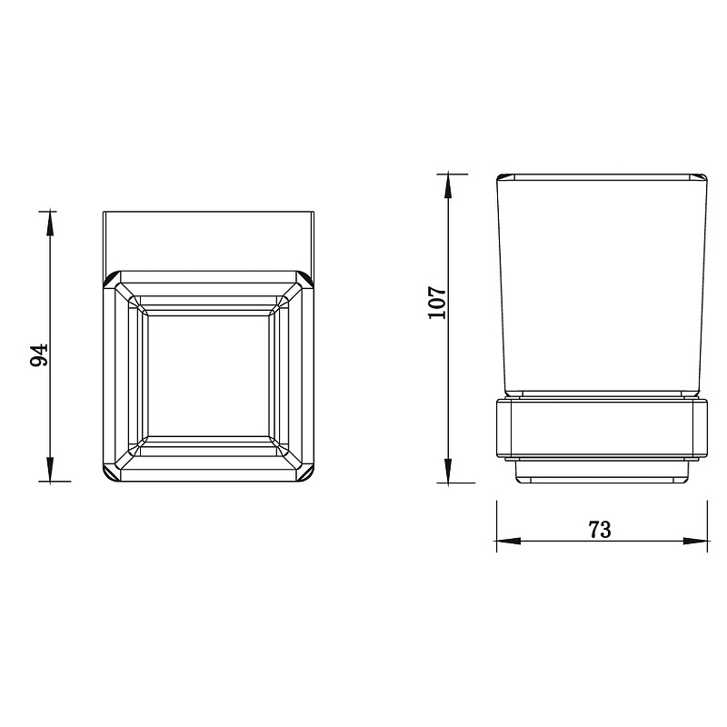 Стакан для зубных щеток Whitecross Cubo gold brushed CU2430GLB Брашированное золото