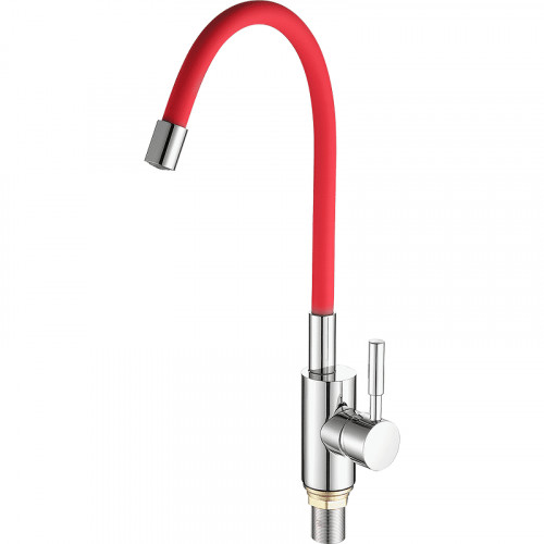 Смеситель для кухни Fashun A4053+B06 цвет Хром Красный