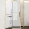 Душевой уголок Vincea Slim Soft 130x80 VSR-1SS8013CLG профиль Брашированное золото стекло прозрачное