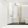Душевой уголок Vincea Slim Soft 130x80 VSR-1SS8013CLG профиль Брашированное золото стекло прозрачное