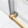 Душевой уголок Vincea Slim Soft 130x80 VSR-1SS8013CLG профиль Брашированное золото стекло прозрачное