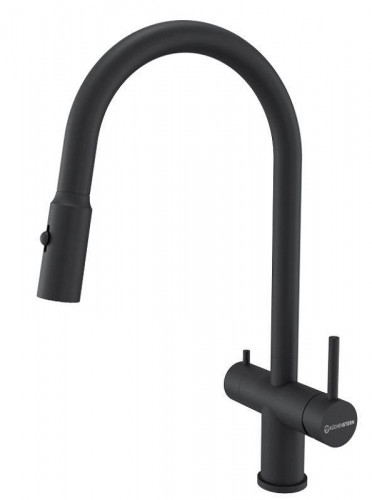 Смеситель для кухни KUCHENSTERN BRUNN-FS 751BL80 цвет Черный матовый