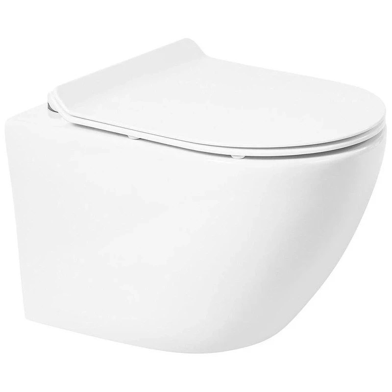 Унитаз Art&Max Ovale AM011CHR/SC подвесной Белый с сиденьем Микролифт