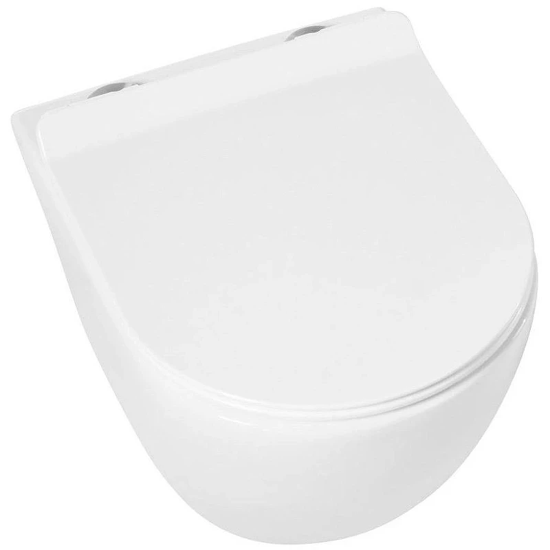Унитаз Art&Max Ovale AM011CHR/SC подвесной Белый с сиденьем Микролифт