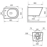 Унитаз Art&Max Ovale AM011CHR/SC подвесной Белый с сиденьем Микролифт
