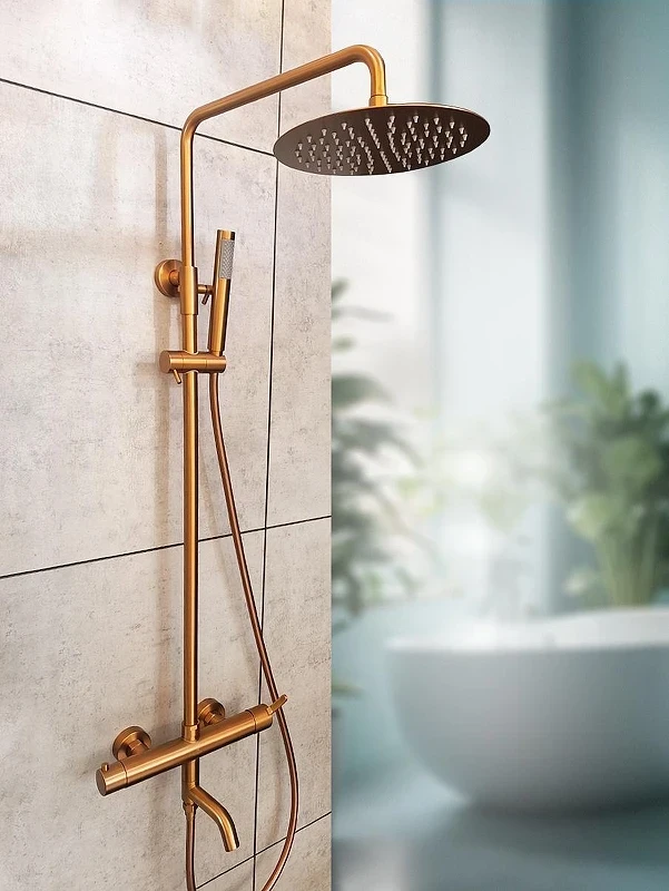 Душевая система AltroBagno Unione 030211 BC цвет Медь матовая