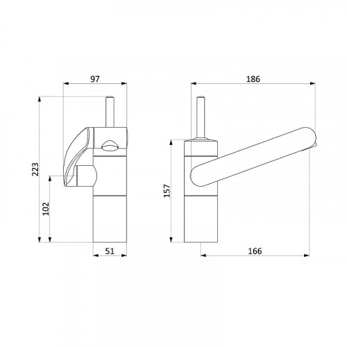 Смеситель для раковины Damixa Arc 290217364 Черный матовый латунь