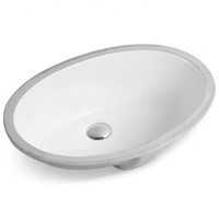 Раковина SantiLine 55 SL-3001 Белая фаянс полувстраиваемая