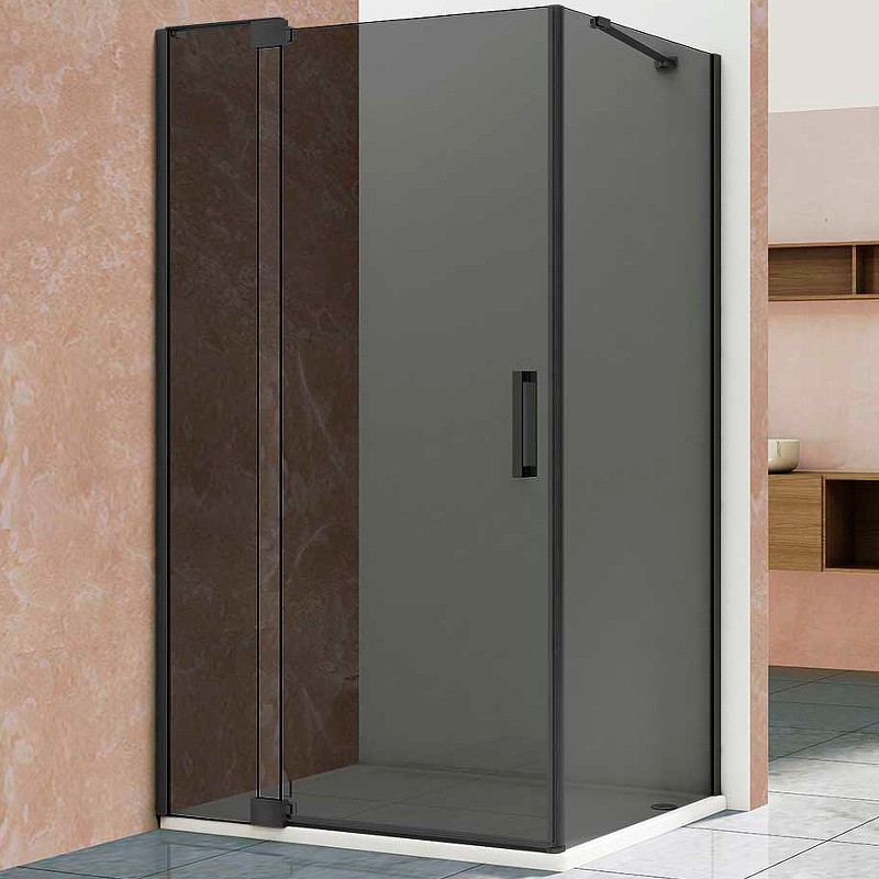 Душевой уголок Vincea Extra 90x90 VSR-1E809090CGB профиль Черный стекло тонированное