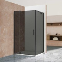 Душевой уголок Vincea Extra 90x90 VSR-1E809090CGB профиль Черный стекло тонированное