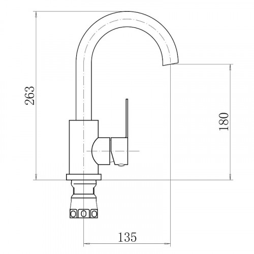 Смеситель для кухни Fashun A54001N-1 цвет Сатин