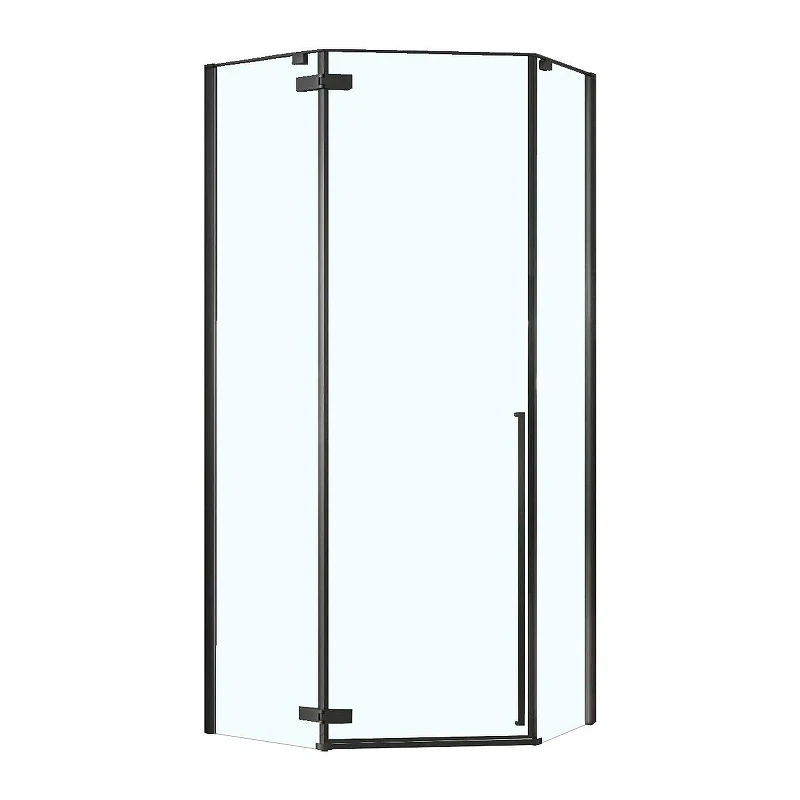 Душевой уголок Loranto Neo 100х100 CS-22107-100B профиль Черный стекло прозрачное