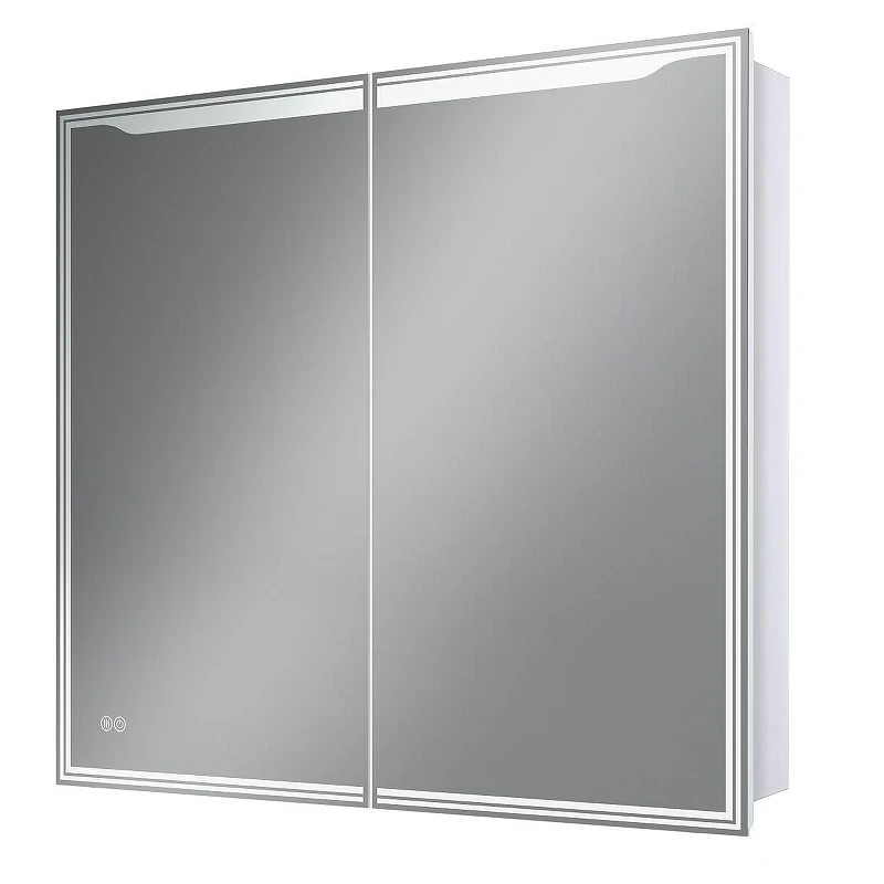 Зеркальный шкаф Art&Max Merano 90 L AM-Mer-900-800-1D-L-DS-F с подсветкой цвет Белый