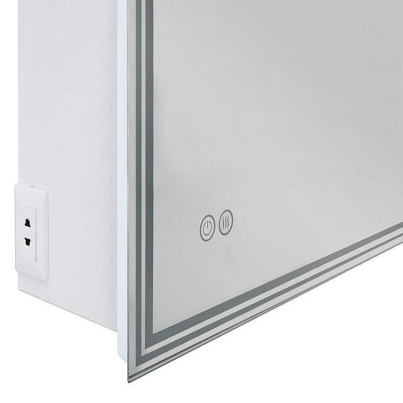 Зеркальный шкаф Art&Max Merano 90 L AM-Mer-900-800-1D-L-DS-F с подсветкой цвет Белый