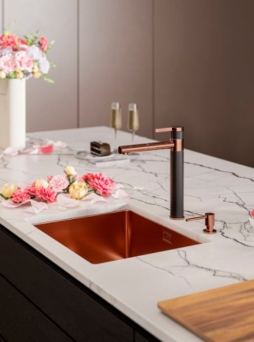 Кухонная мойка Alveus Kombino 50 Monarch Copper SAT-90 540x440x195 U 1120381 Медь нержавеющая сталь встраиваемый