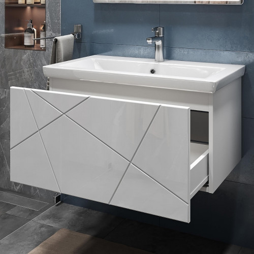 Тумба под раковину Vigo Geometry 80 035 подвесная цвет Белый