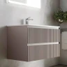 Тумба под раковину Sancos Snob R 100 L SNR100LSM подвесная Doha Soft МДФ / ЛДСП