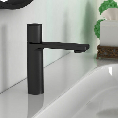 Смеситель для раковины Vincea Vogue VBF-4V3MB Черный матовый латунь