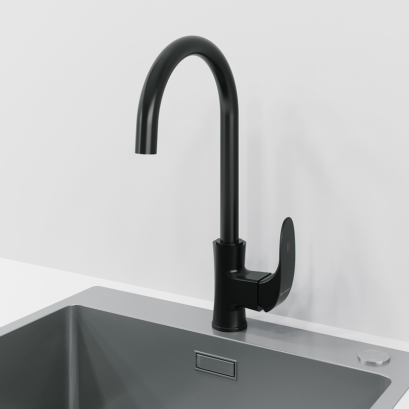 Смеситель для кухни Laparet Lisera Pro N2068529LPT Черный латунь