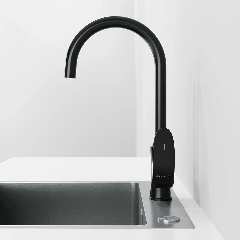 Смеситель для кухни Laparet Lisera Pro N2068529LPT Черный латунь