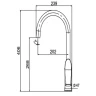 Смеситель для кухни Laparet Lisera Pro N2068529LPT Черный латунь