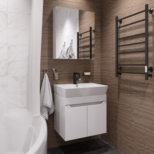 Комплект мебели для ванной DIWO Архангельск 60 подвесной цвет Белый