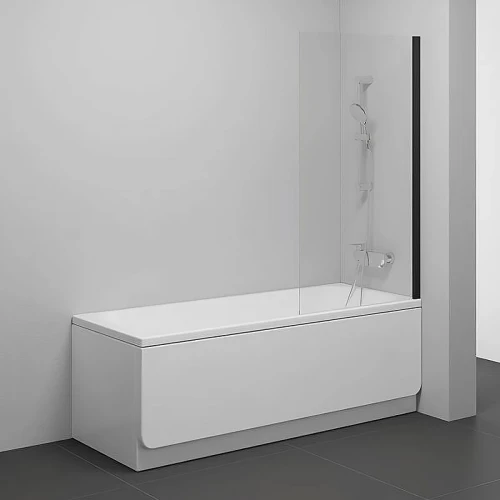 Шторка на ванну Ravak Nexty NVS1-80 7O840300Z1 профиль Черный стекло Transparent