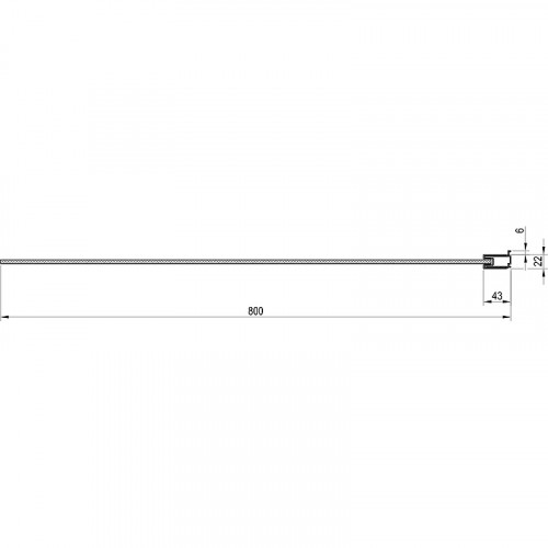 Шторка на ванну Ravak Nexty NVS1-80 7O840300Z1 профиль Черный стекло Transparent