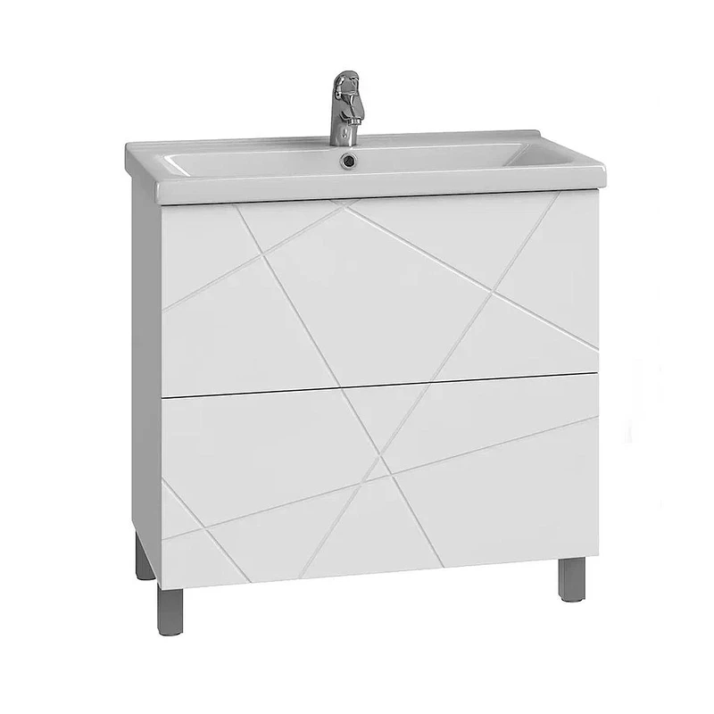 Тумба с раковиной Vigo Geometry 80 025-com цвет Белый