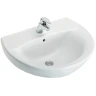 Раковина Jacob Delafon Patio 66 E1998G-00 Белая фарфор подвесная, полувстраиваемая