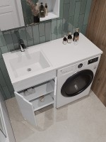 Тумба с раковиной Orange Kandy 110 L OPKD-110TUW+RAL Белый глянец МДФ / ЛДСП