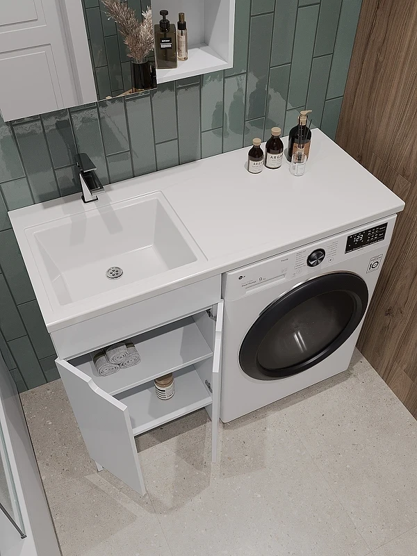 Тумба с раковиной Orange Kandy 110 L OPKD-110TUW+RAL Белый глянец МДФ / ЛДСП