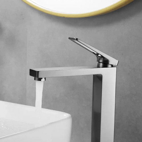 Смеситель для раковины Shevanik S6811T цвет Оружейная сталь