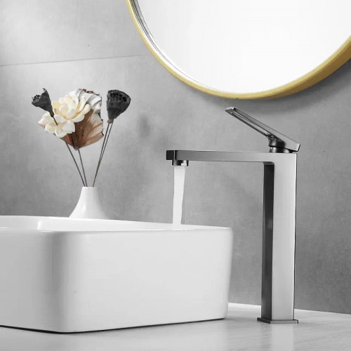 Смеситель для раковины Shevanik S6811T цвет Оружейная сталь