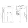 Душевая система WasserKRAFT A55180 Золото матовое латунь встраиваемый