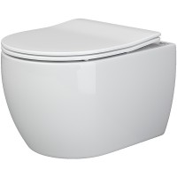 Комплект унитаза Ceramicanova Play CN3001 с инсталляцией Grohe Rapid SL 38811KF0 с сиденьем Микролифт и Черной матовой клавишей смыва фарфор подвесной