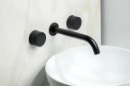 Смеситель для раковины Boheme Prestige 152-2-B-PR Черный матовый латунь встраиваемый