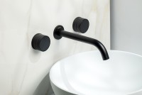 Смеситель для раковины Boheme Prestige 152-2-B-PR Черный матовый латунь встраиваемый