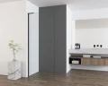 Душевая перегородка Vincea Walk-In 70 VSW-7HA700CLB профиль Черный матовый стекло прозрачное