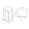 Душевой уголок RGW Passage 100x70 41084407-014 профиль цвет Черный стекло прозрачное