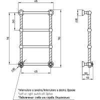 Электрический полотенцесушитель Migliore Edera 79x48 L 20297 Бронза латунь