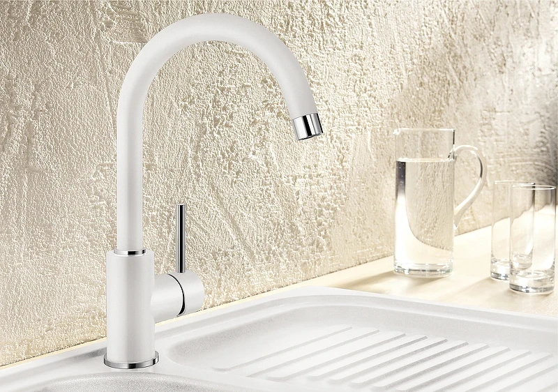 Смеситель для кухни Blanco Mida 524204 Белый латунь