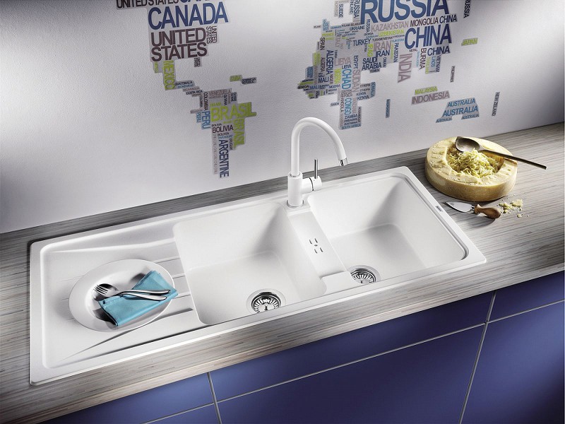 Смеситель для кухни Blanco Mida 524204 Белый латунь