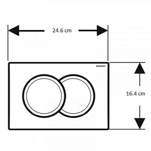 Инсталляция Geberit Delta 458.149.21.1 для унитаза с клавишей смыва Хром глянцевый пластик